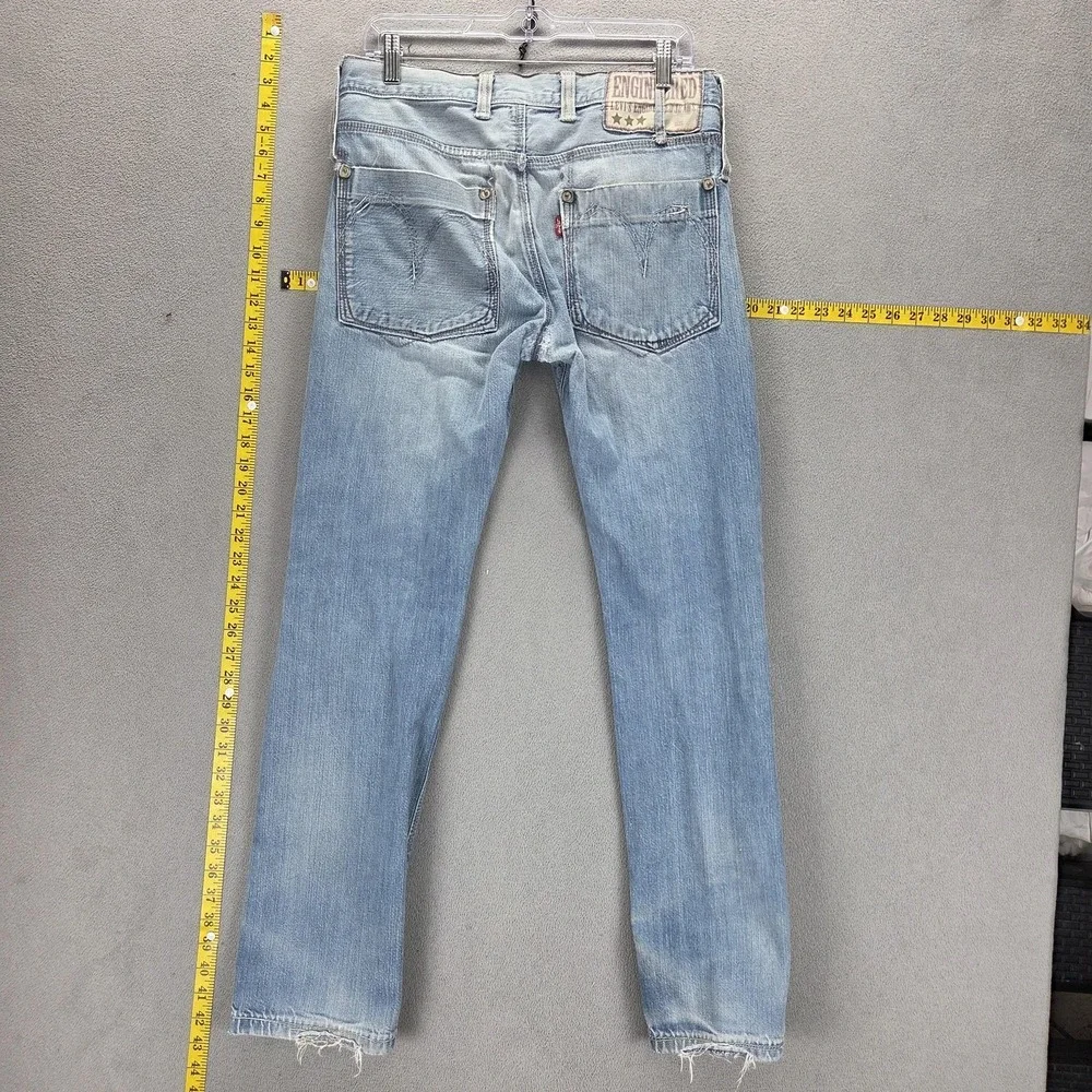 VTG Levis Engineered Jeans Mens Blue Light Wash Button Fly Fits 30x30